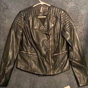 Free People vegan leather jacket